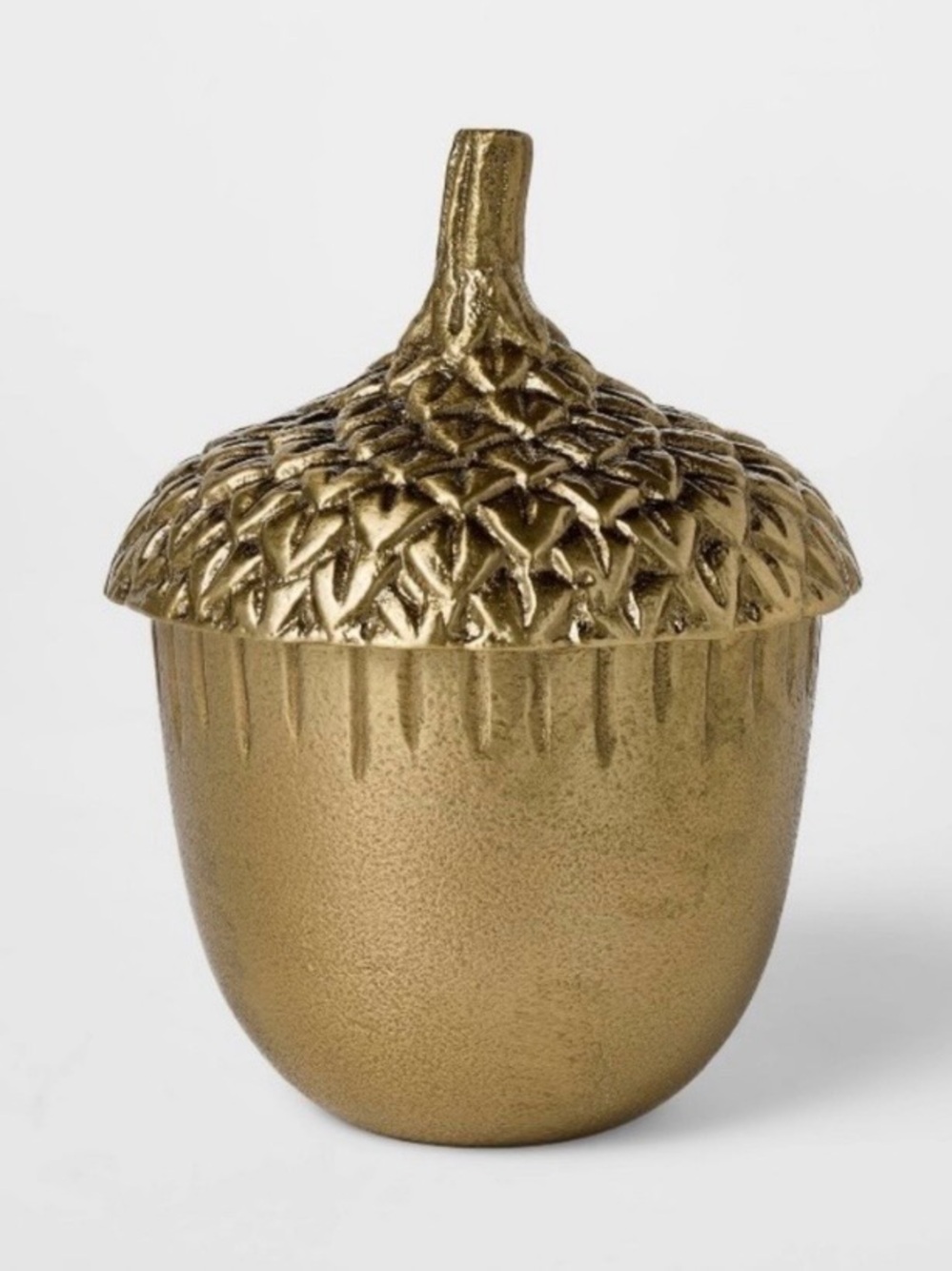 NWT Studio McGee Threshold Cast Metal Acorn Canister Gold/Brass